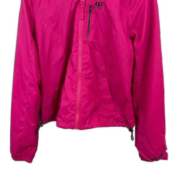 Abercrombie & Fitch Fuchsia Pink Windbreaker Jacket NWT Size Medium - Picture 16 of 16